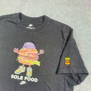 Nike Black Tee with Fun Burger Design